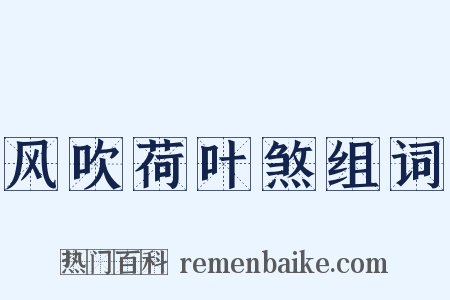 风吹荷叶煞组词是什么意思的图片